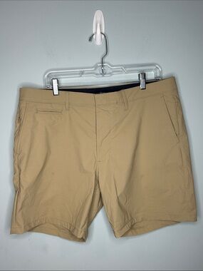 J. Crew Oarsman Men's Flat-Front Chino Shorts in Khaki Size 36 Inseam 7